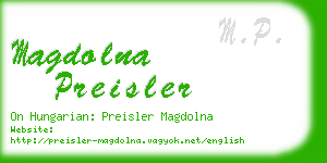 magdolna preisler business card